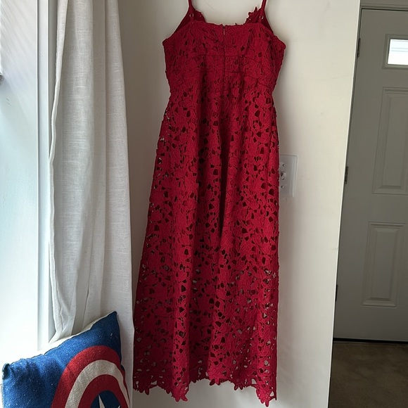 ASTR The Label NWT Red Lace A-Line Midi Dress - Picture 7 of 9